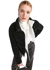 Riani PUFFER JACKET AUS SAMT