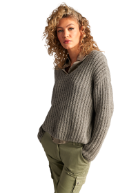 Riani RIPPENSTRICK-PULLOVER MIT V-AUSSCHNITT