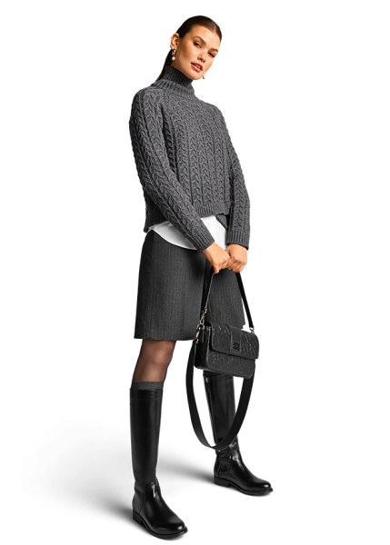 Riani ROLLKRAGEN-PULLOVER AUS MERINO TAPE