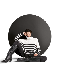 Riani ROLLKRAGEN-PULLOVER MIT STREIFEN