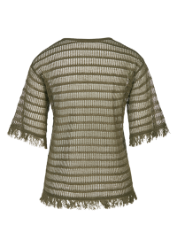 Riani SHIRT AUS LINEN MIX MIT FRANSEN