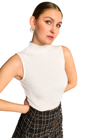 Riani STEHKRAGEN-TOP AUS RIB JERSEY