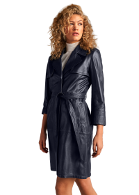 Riani TRENCHCOAT-KLEID AUS LAMMNAPPA