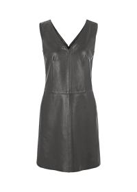 Riani V-NECK-KLEID AUS LEDER