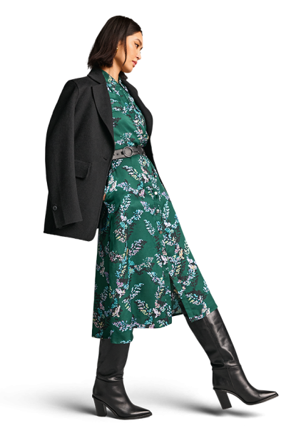 Riani VISKOSEKLEID MIT WINTER FLOWERS PRINT