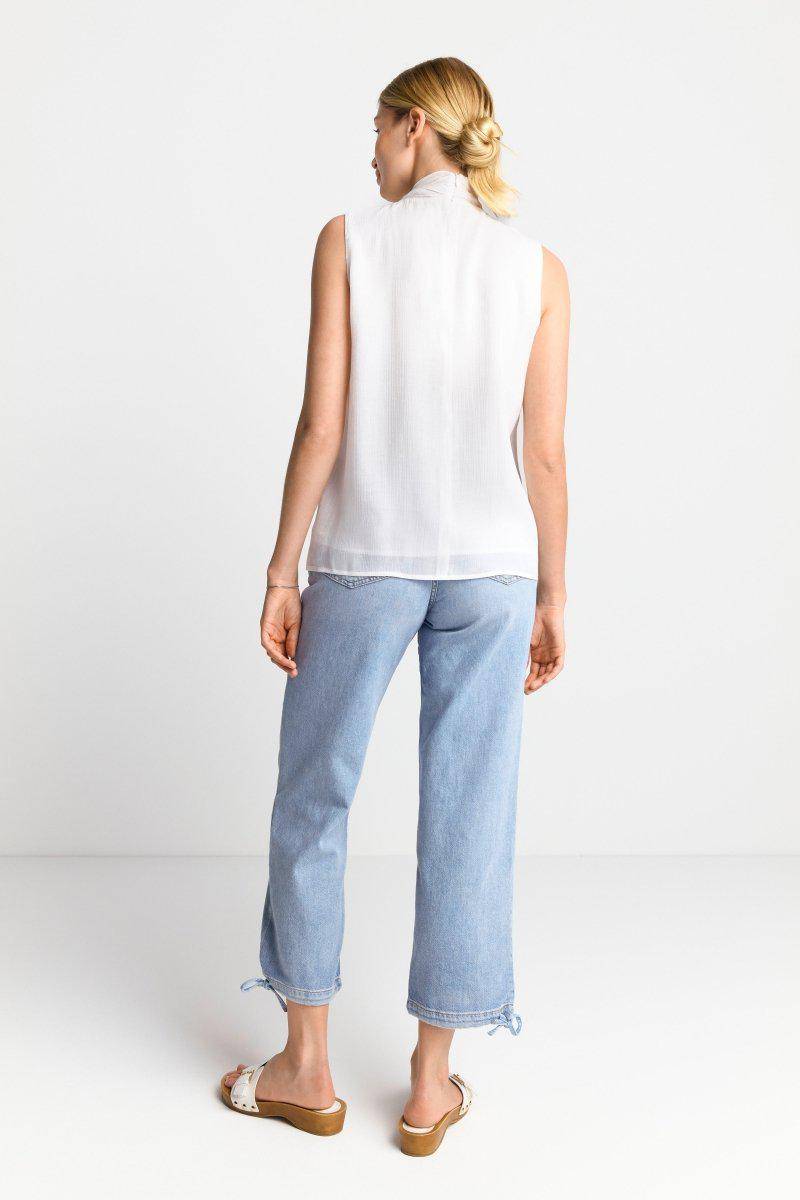 Eich & Royal Ärmellose Schluppenbluse Mit Glanzeffekt