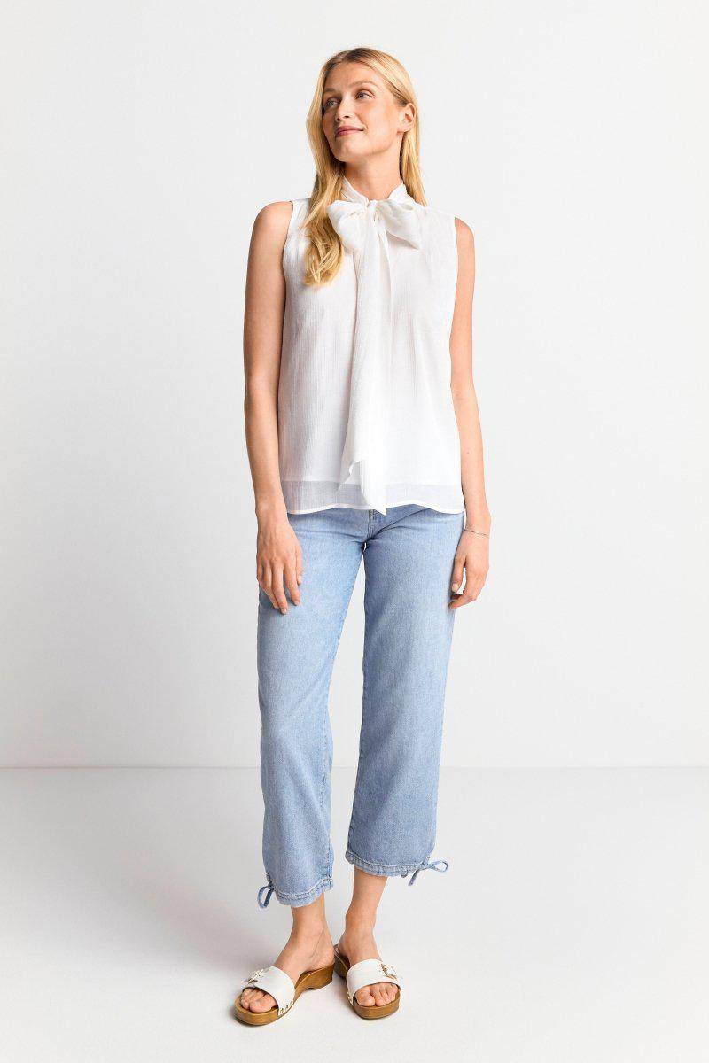 Eich & Royal Ärmellose Schluppenbluse Mit Glanzeffekt