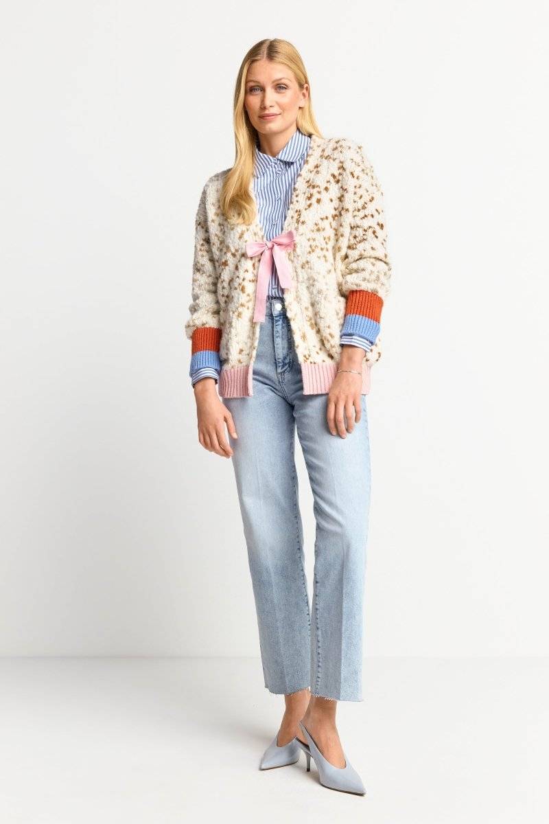 Eich & Royal Cardigan Mit Kontrastbündchen Und Schleife