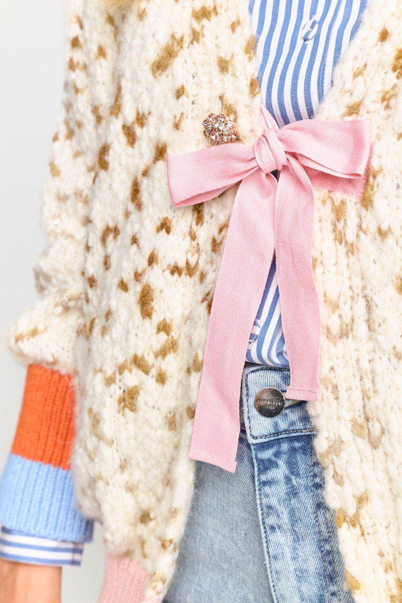 Eich & Royal Cardigan Mit Kontrastbündchen Und Schleife