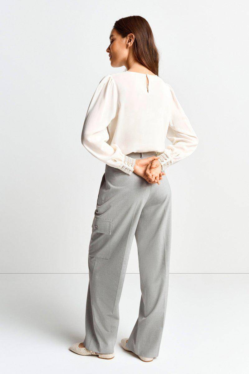 Eich & Royal Bluse Mit Manschetten Aus Spitze