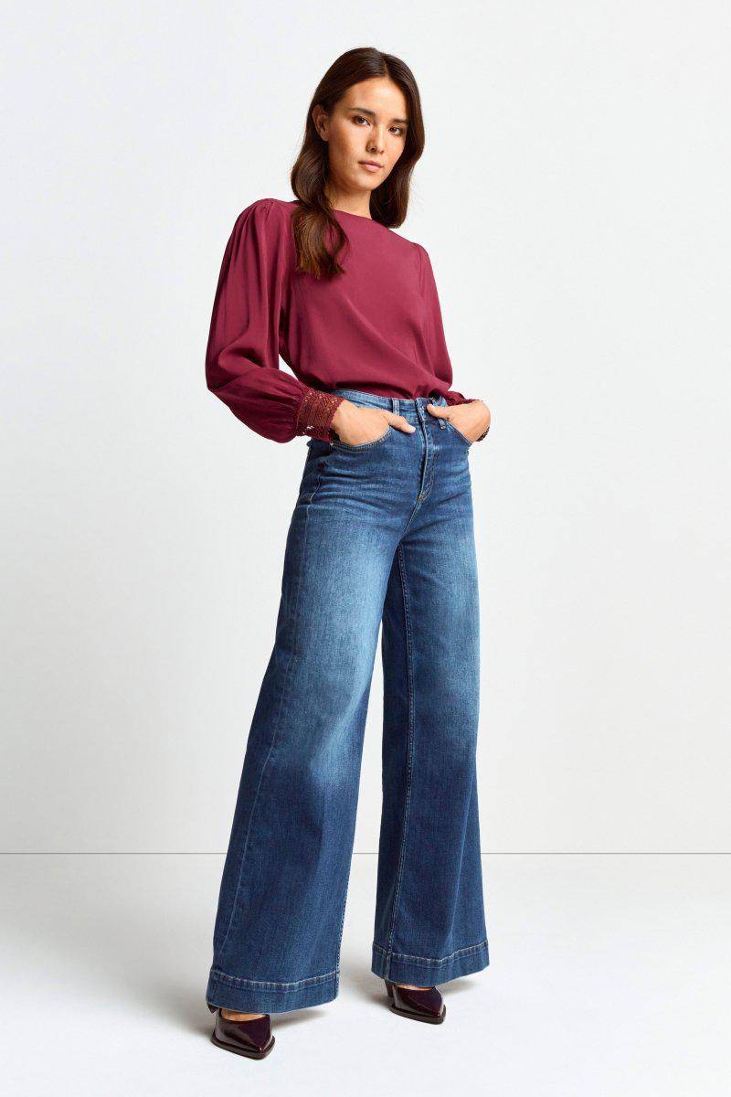 Eich & Royal Bluse Mit Manschetten Aus Spitze