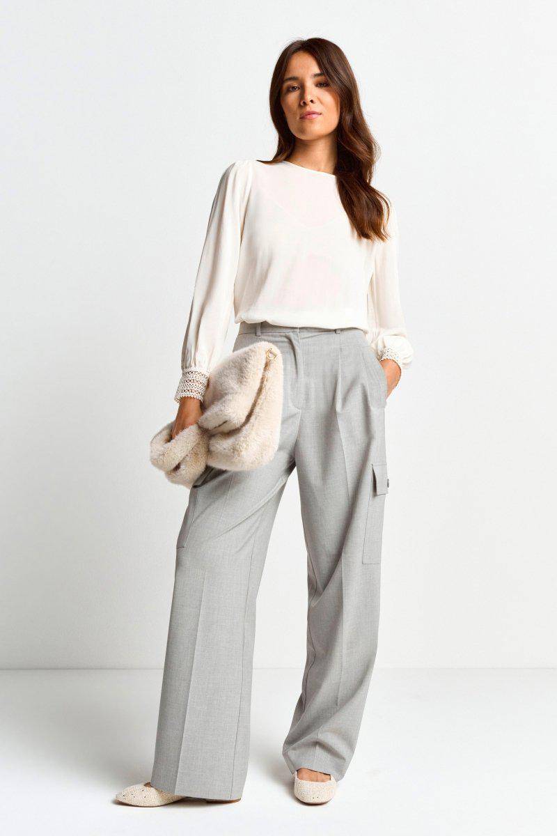 Eich & Royal Bluse Mit Manschetten Aus Spitze