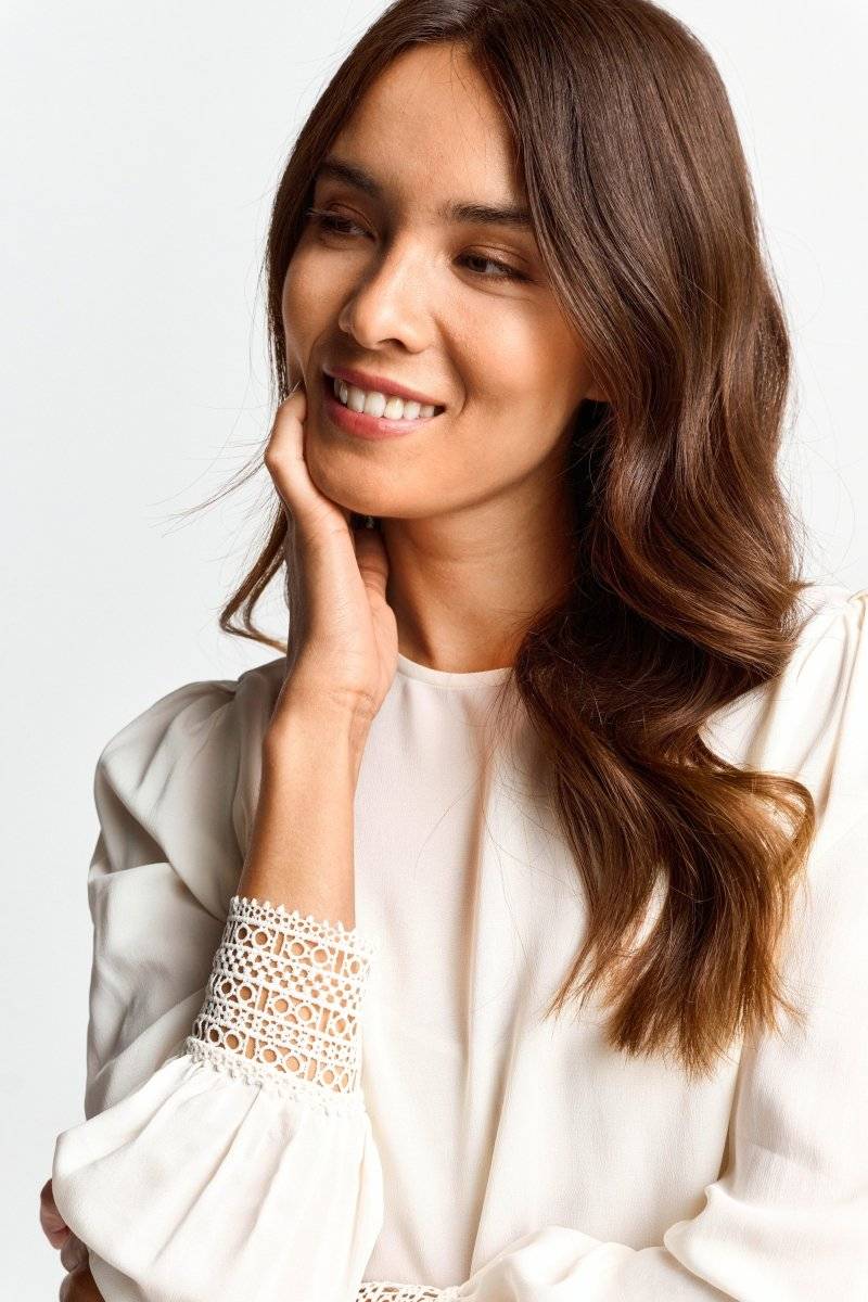 Eich & Royal Bluse mit Manschetten aus Spitze