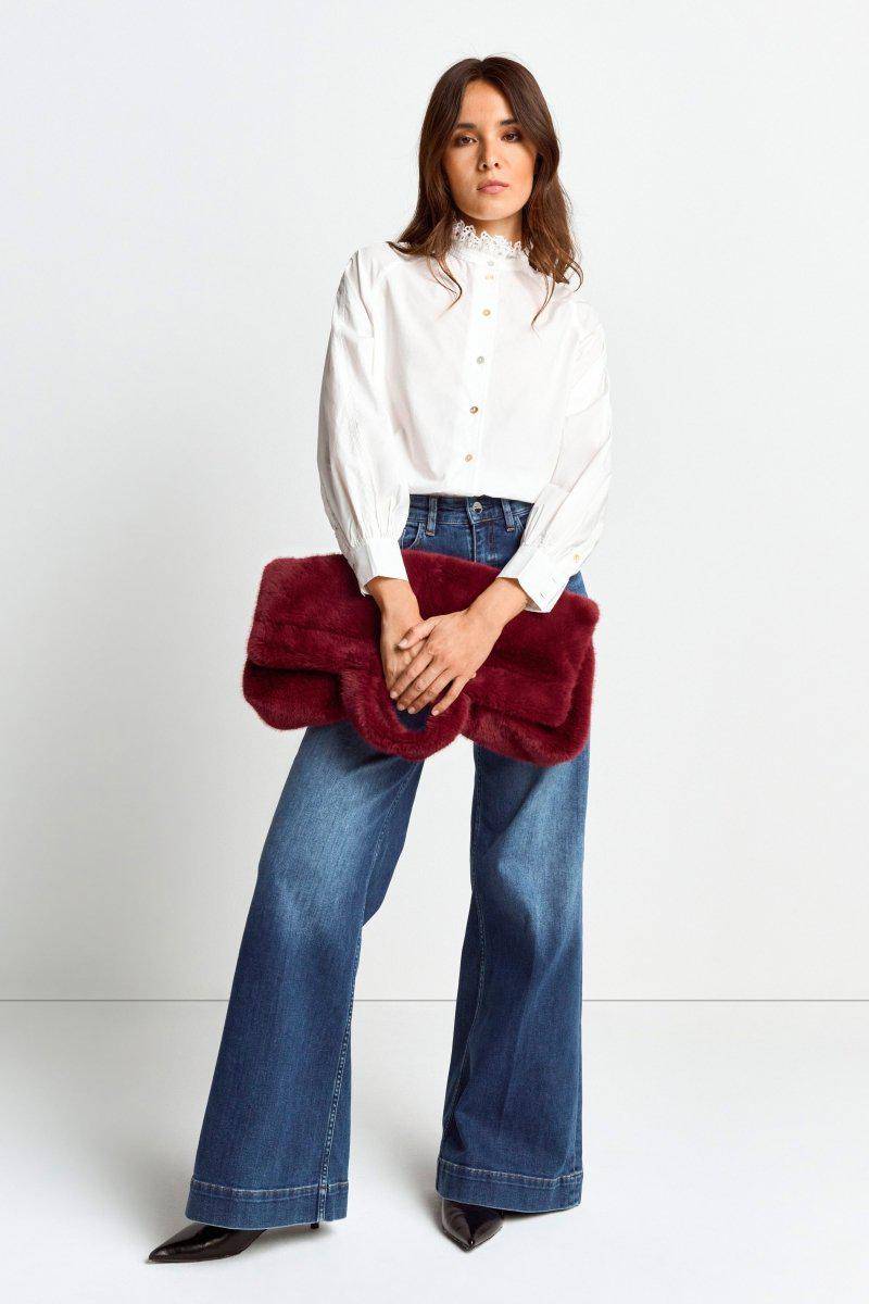 Eich & Royal Bluse Mit Rüschenkragen