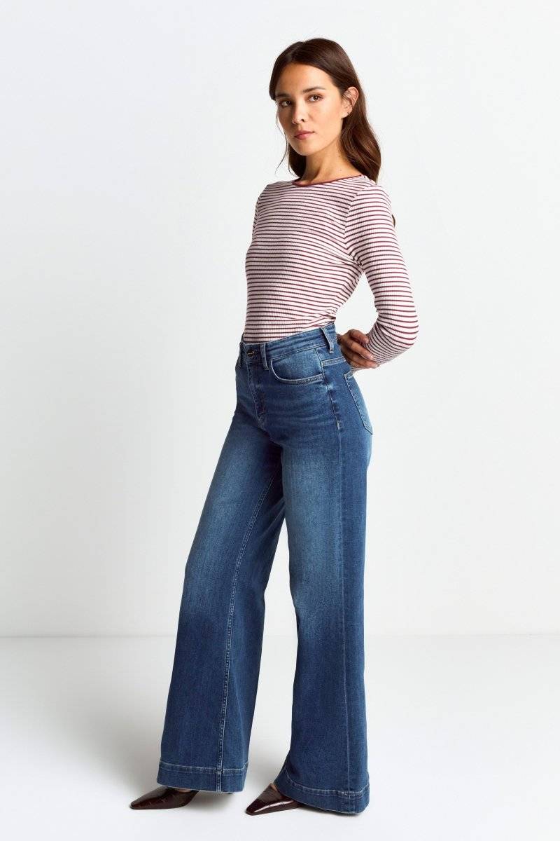 Eich & Royal Bodycon-Longsleeve Mit Streifen