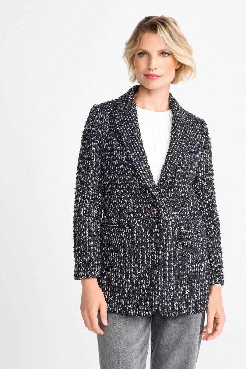 Eich & Royal Bouclé-Blazer Mit Statement-Knopf