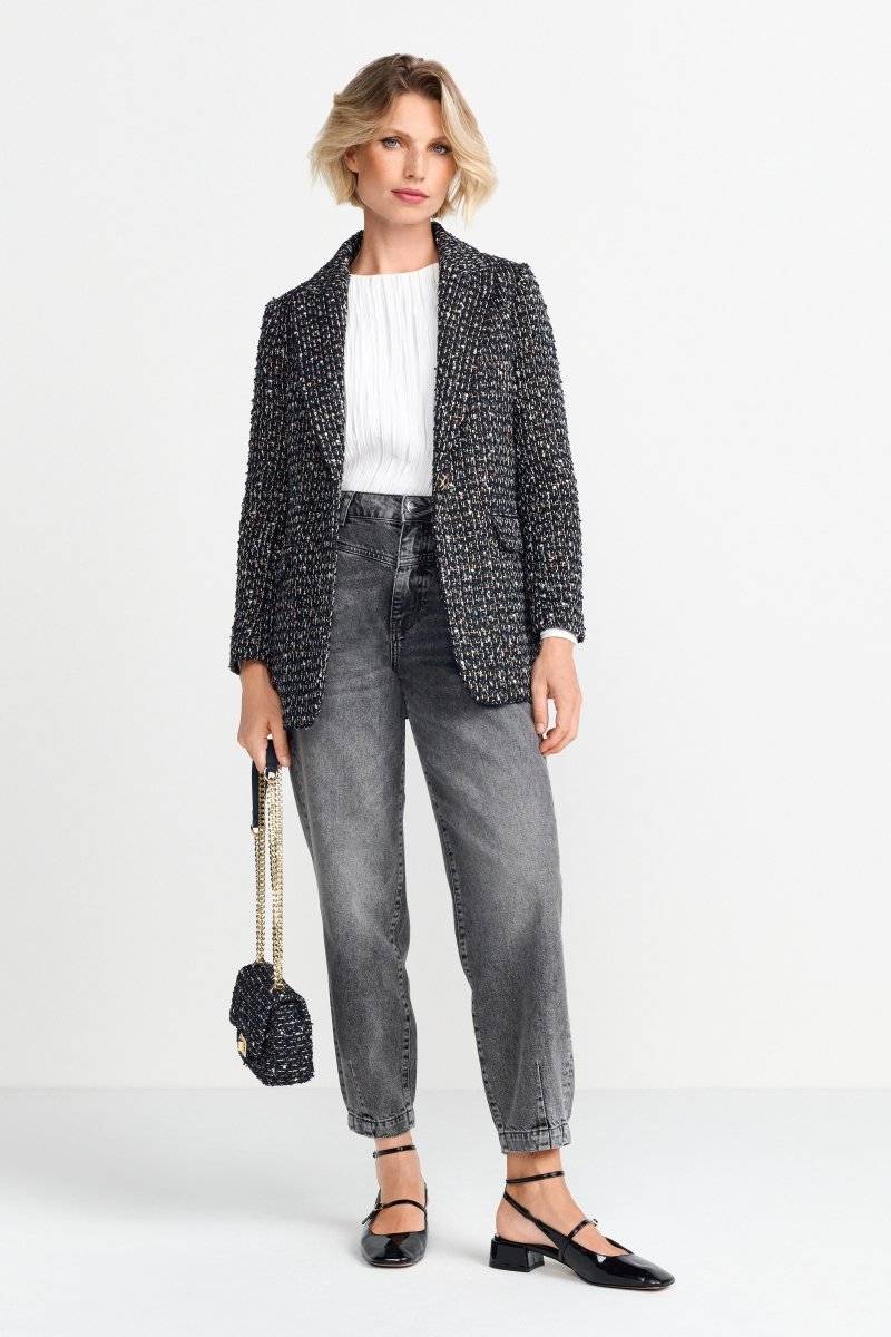 Eich & Royal Bouclé-Blazer mit Statement-Knopf