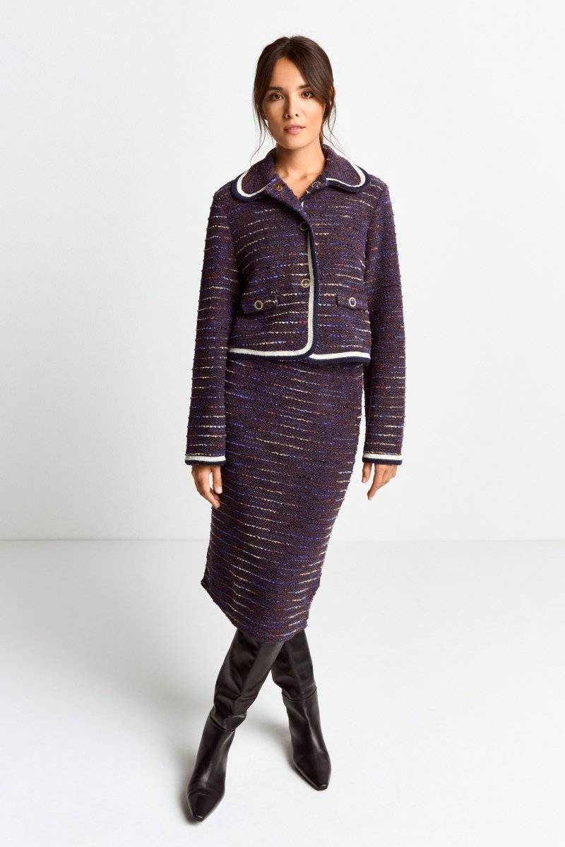 Eich & Royal Bouclé-Jacke Mit Bubikragen