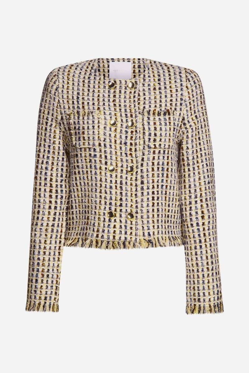 Eich & Royal Bouclé-Jacke Mit Fransen