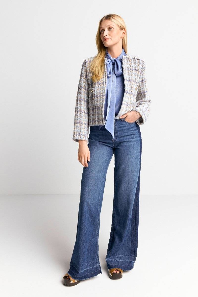 Eich & Royal Bouclé-Jacke Mit Rundhalsausschnitt