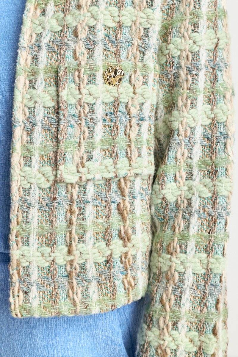 Eich & Royal Bouclé-Jacke Mit Rundhalsausschnitt