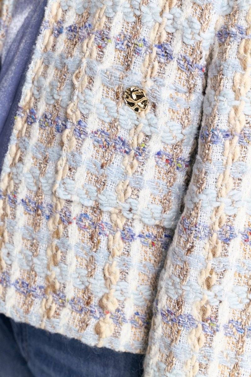 Eich & Royal Bouclé-Jacke Mit Rundhalsausschnitt