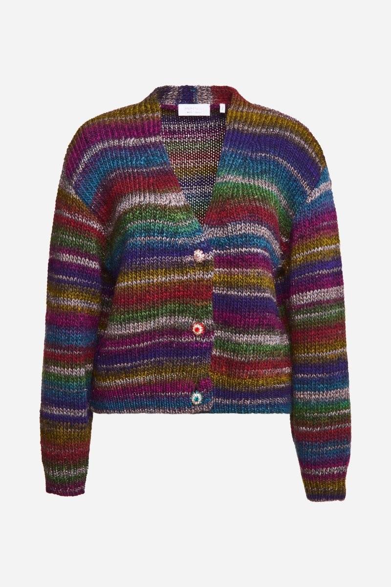 Eich & Royal Cardigan Mit Bunten Kristallknöpfen