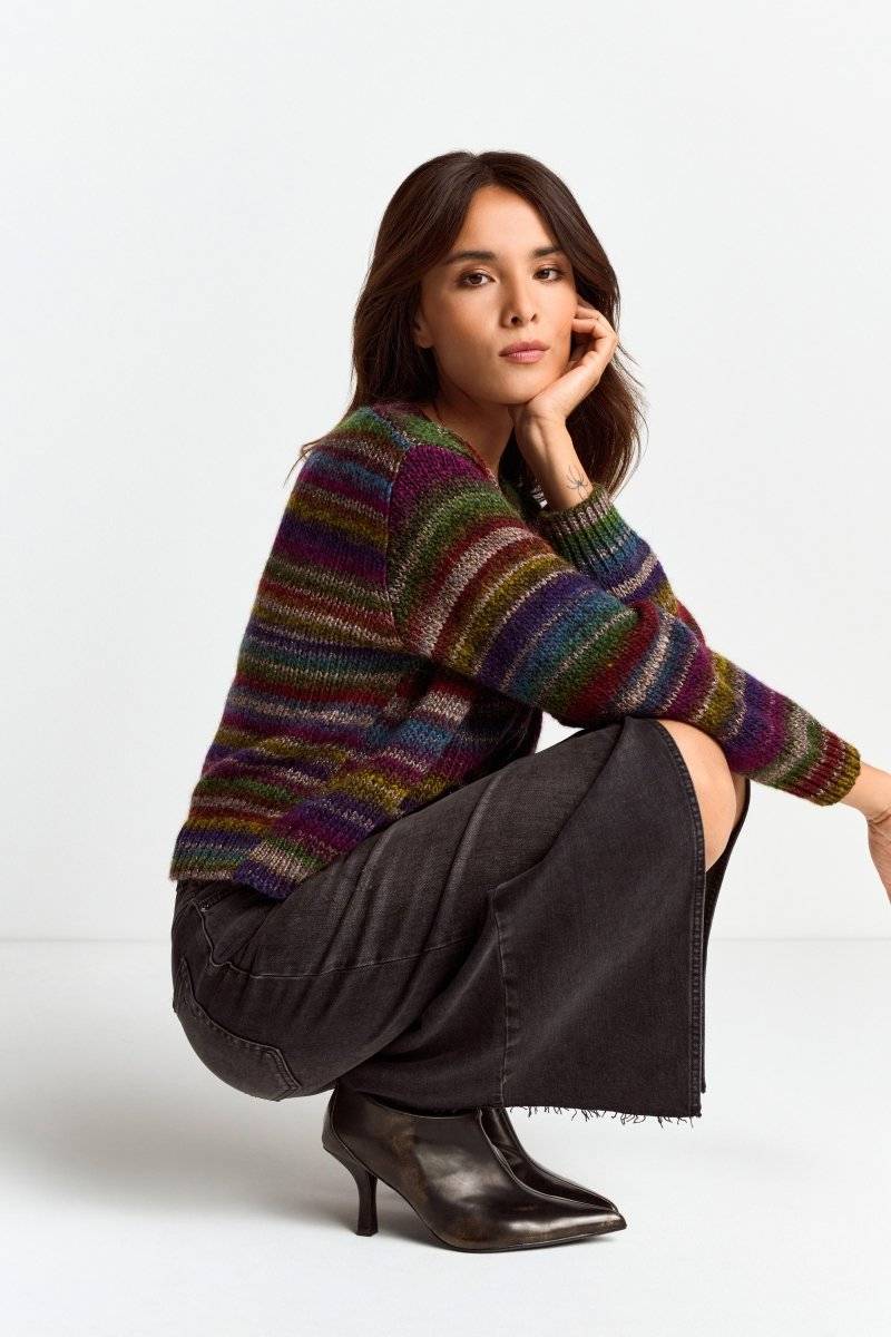 Eich & Royal Cardigan Mit Bunten Kristallknöpfen