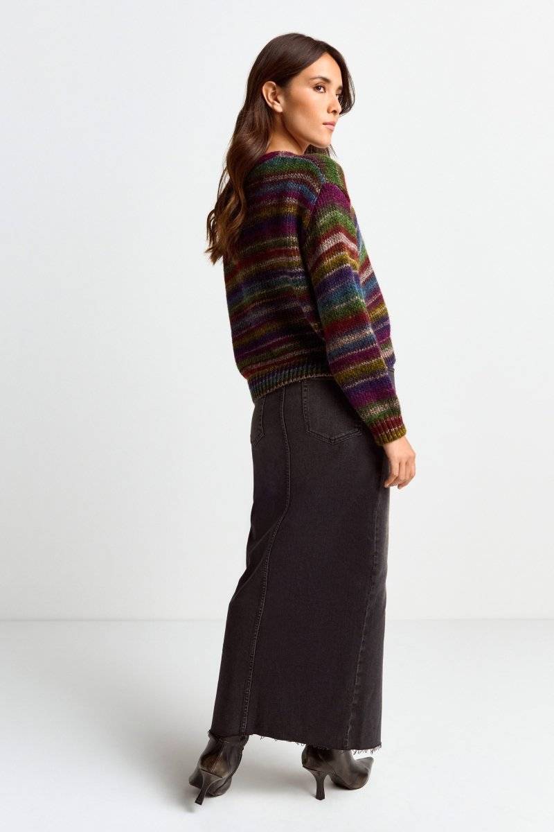 Eich & Royal Cardigan Mit Bunten Kristallknöpfen