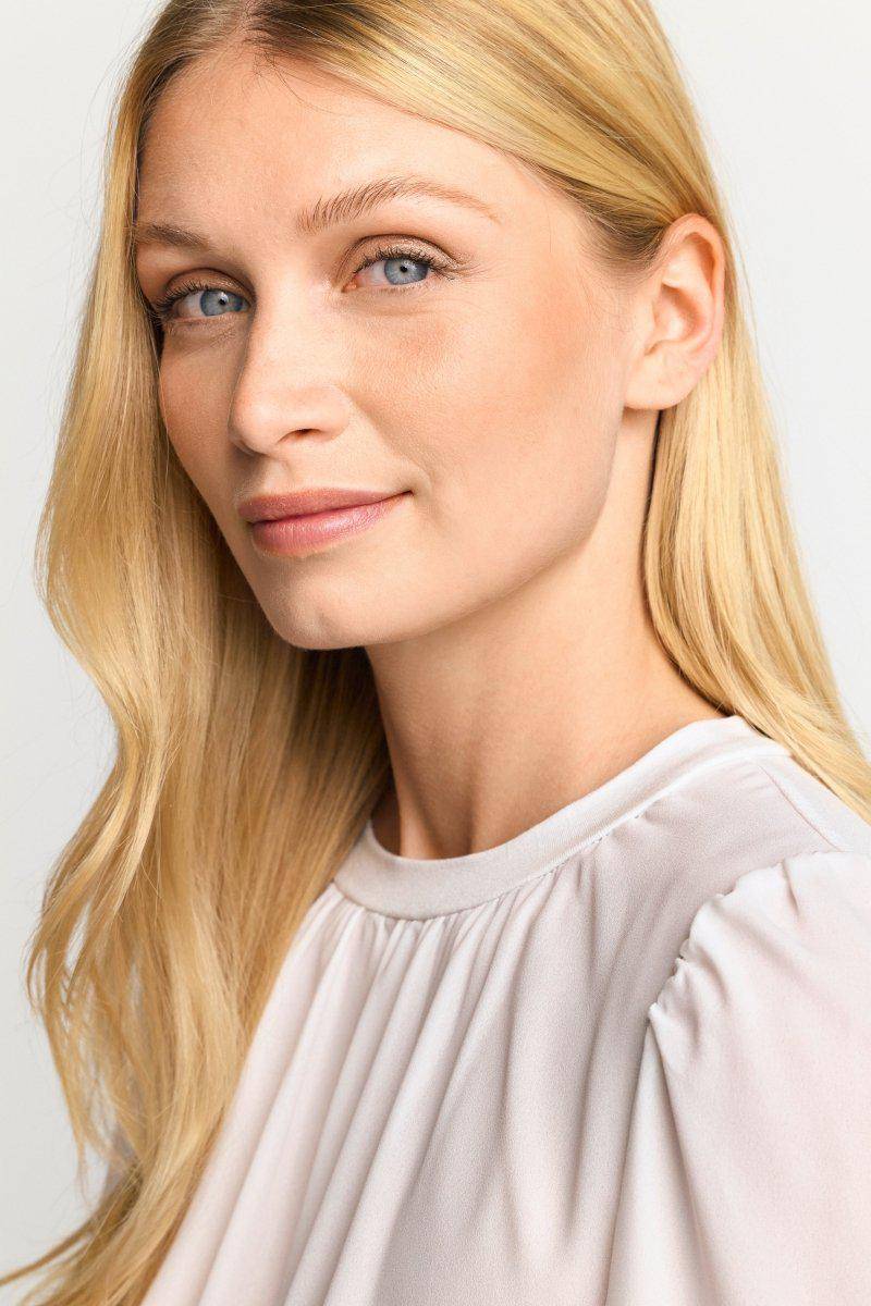 Eich & Royal Chiffonbluse Mit Rundhalsausschnitt