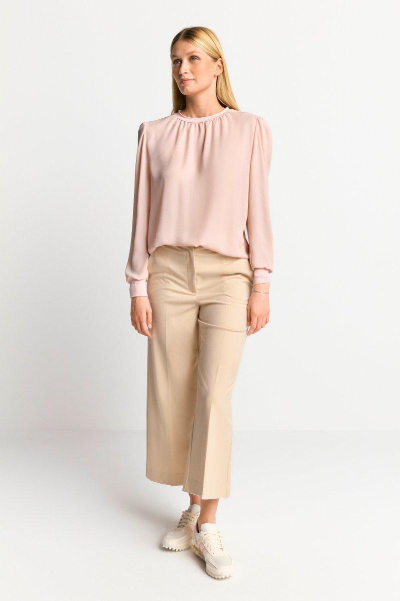 Eich & Royal Chiffonbluse Mit Rundhalsausschnitt