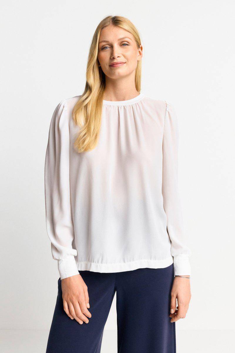 Eich & Royal Chiffonbluse mit Rundhalsausschnitt