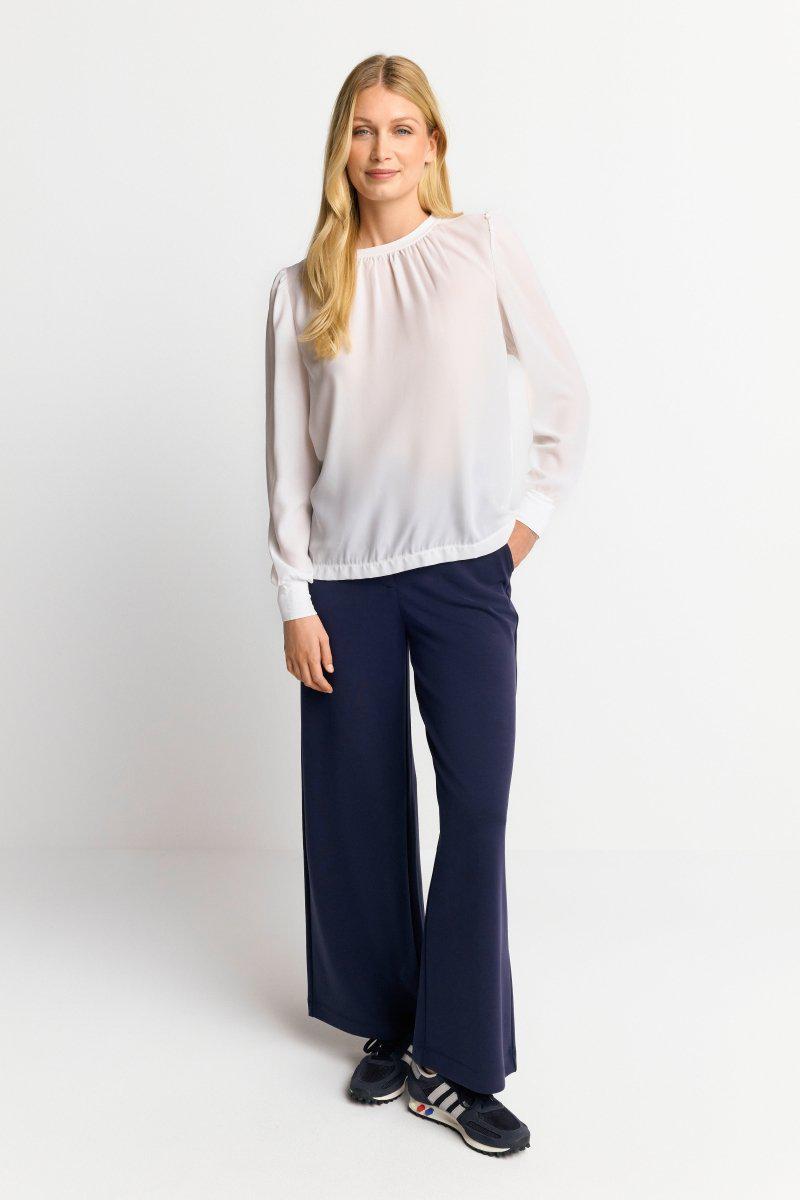 Eich & Royal Chiffonbluse Mit Rundhalsausschnitt