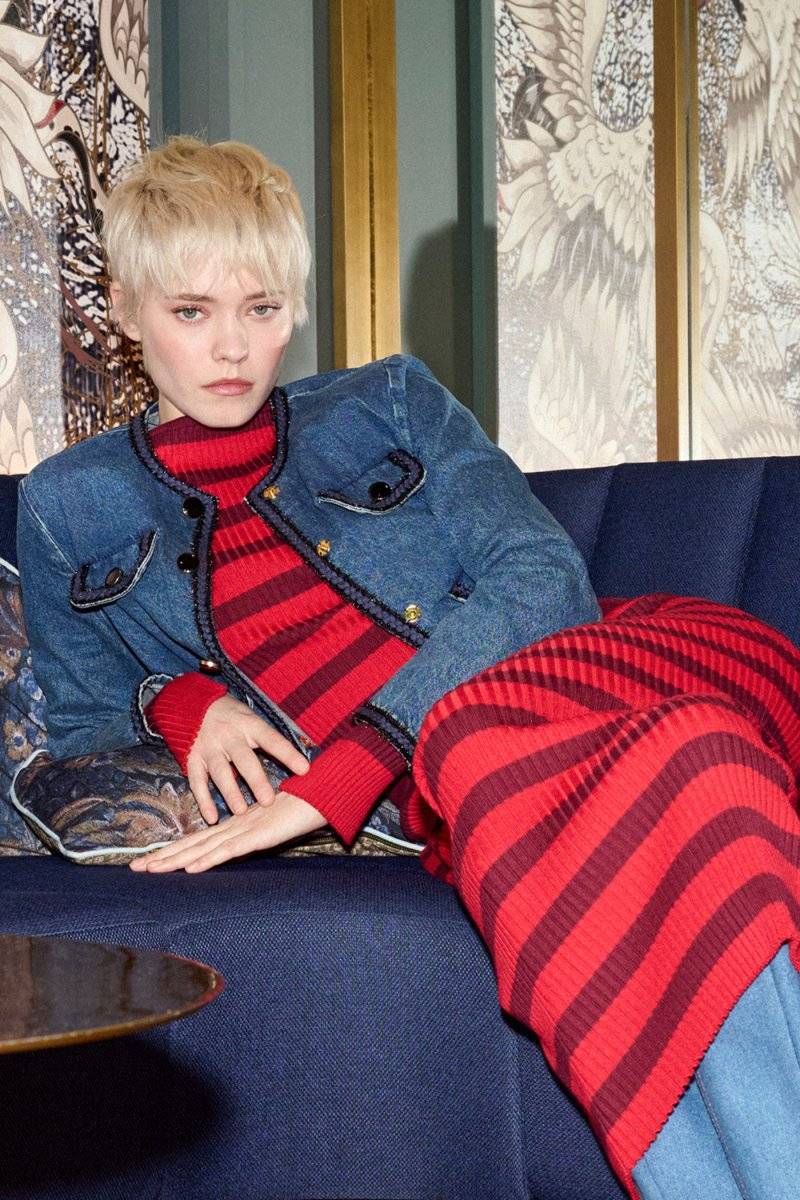 Eich & Royal Denim-Jacke Mit Zierborten