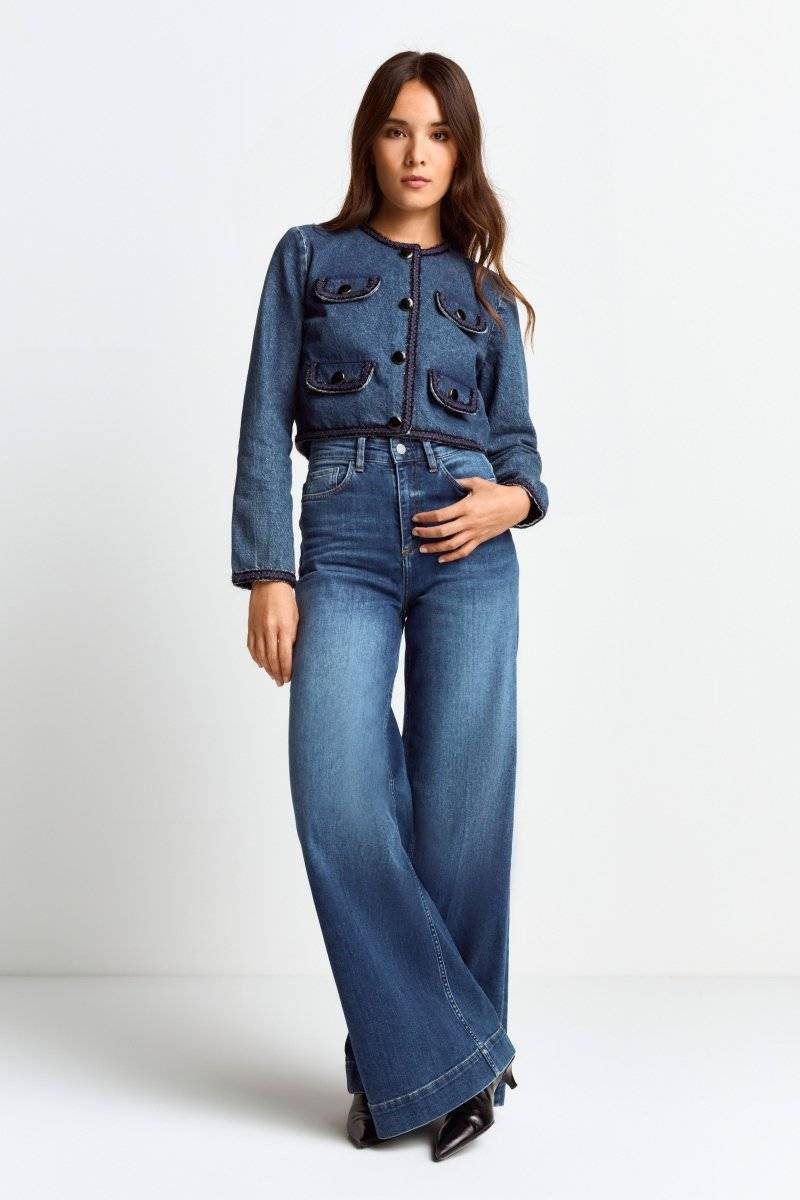 Eich & Royal Denim-Jacke Mit Zierborten