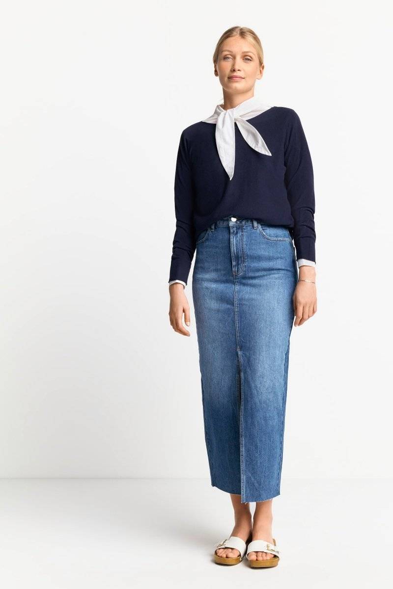 Eich & Royal Denim-Rock In Figurnahem Schnitt