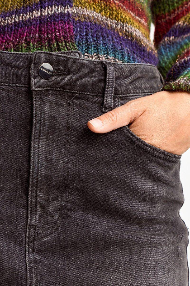 Eich & Royal Denim-Rock Mit Schlitz