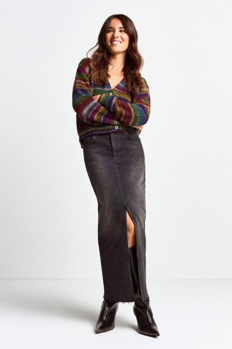 Eich & Royal Denim-Rock mit Schlitz