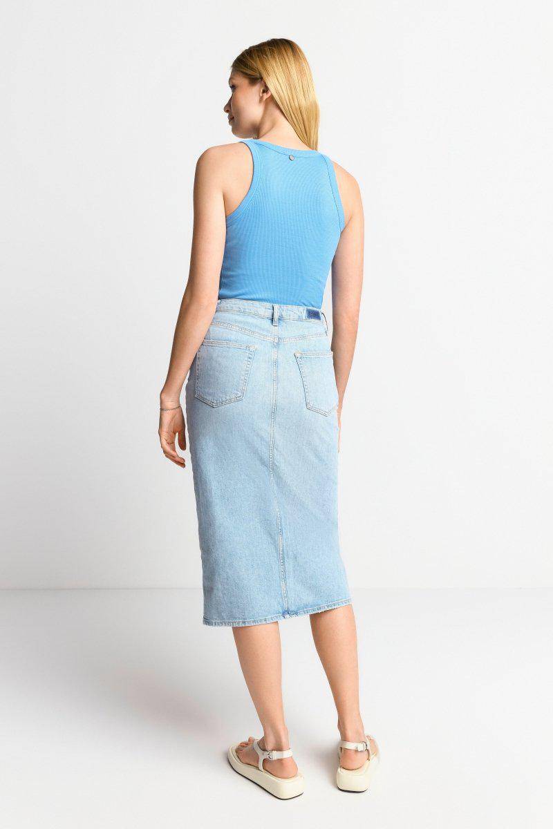 Eich & Royal Figurbetontes Rib-Top In Cruise Blue