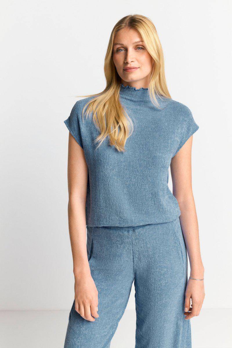 Eich & Royal Figurbetontes Top in Crinkle-Optik