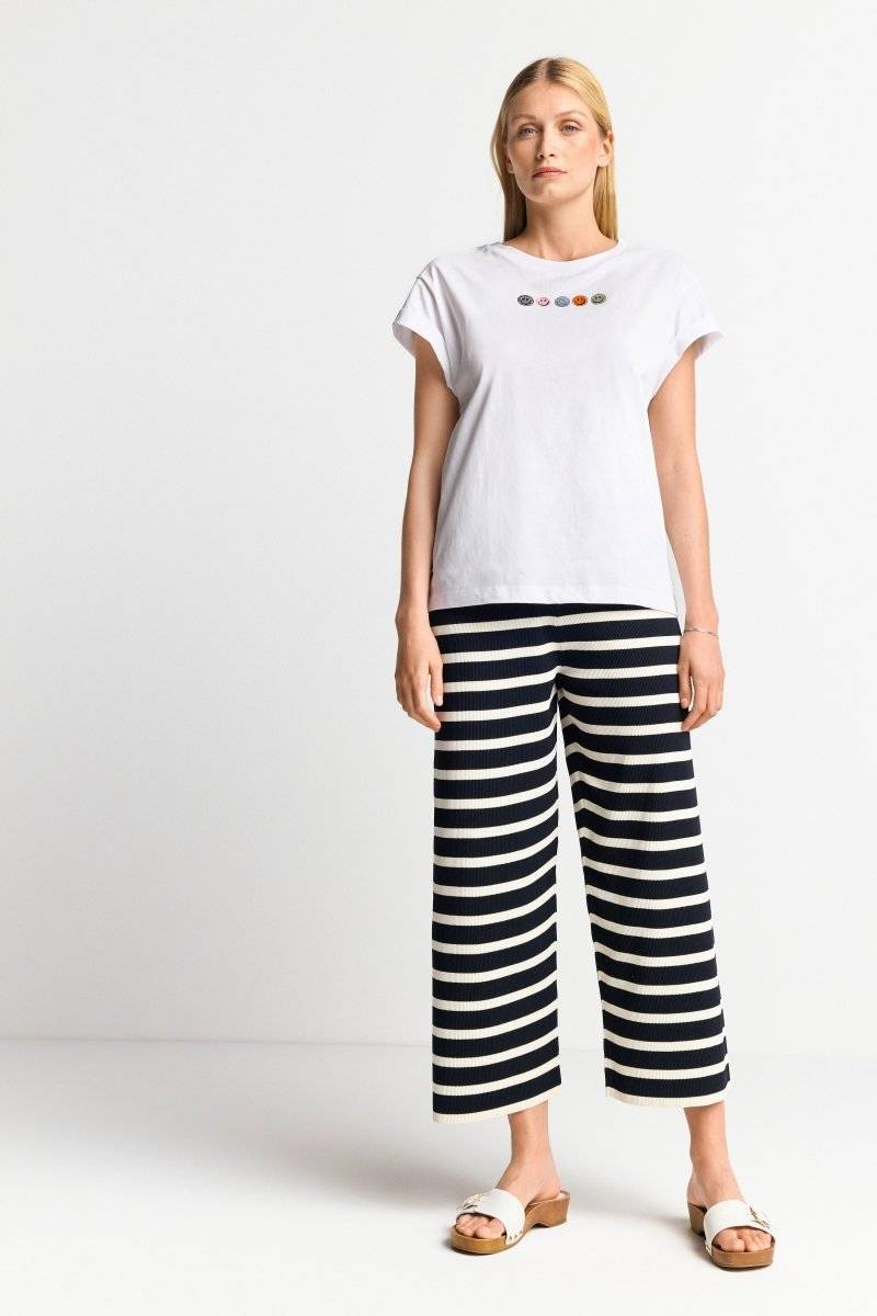 Eich & Royal Gestreifte Strick-Culotte