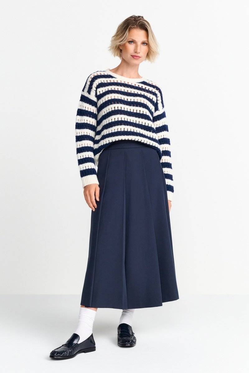 Eich & Royal Gestreifter Lochstrickpullover