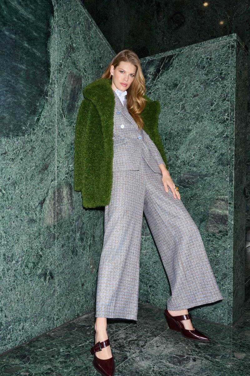 Eich & Royal Karierte Culotte aus Wollmix