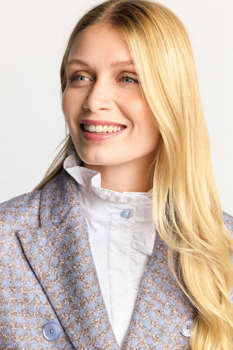 Eich & Royal Karierter Wollblazer Mit Reverskragen