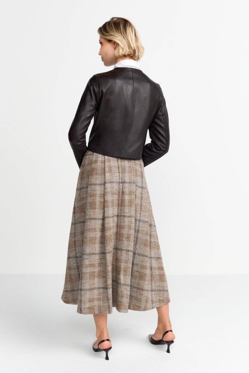 Eich & Royal Kurze Lederjacke Mit Druckknöpfen