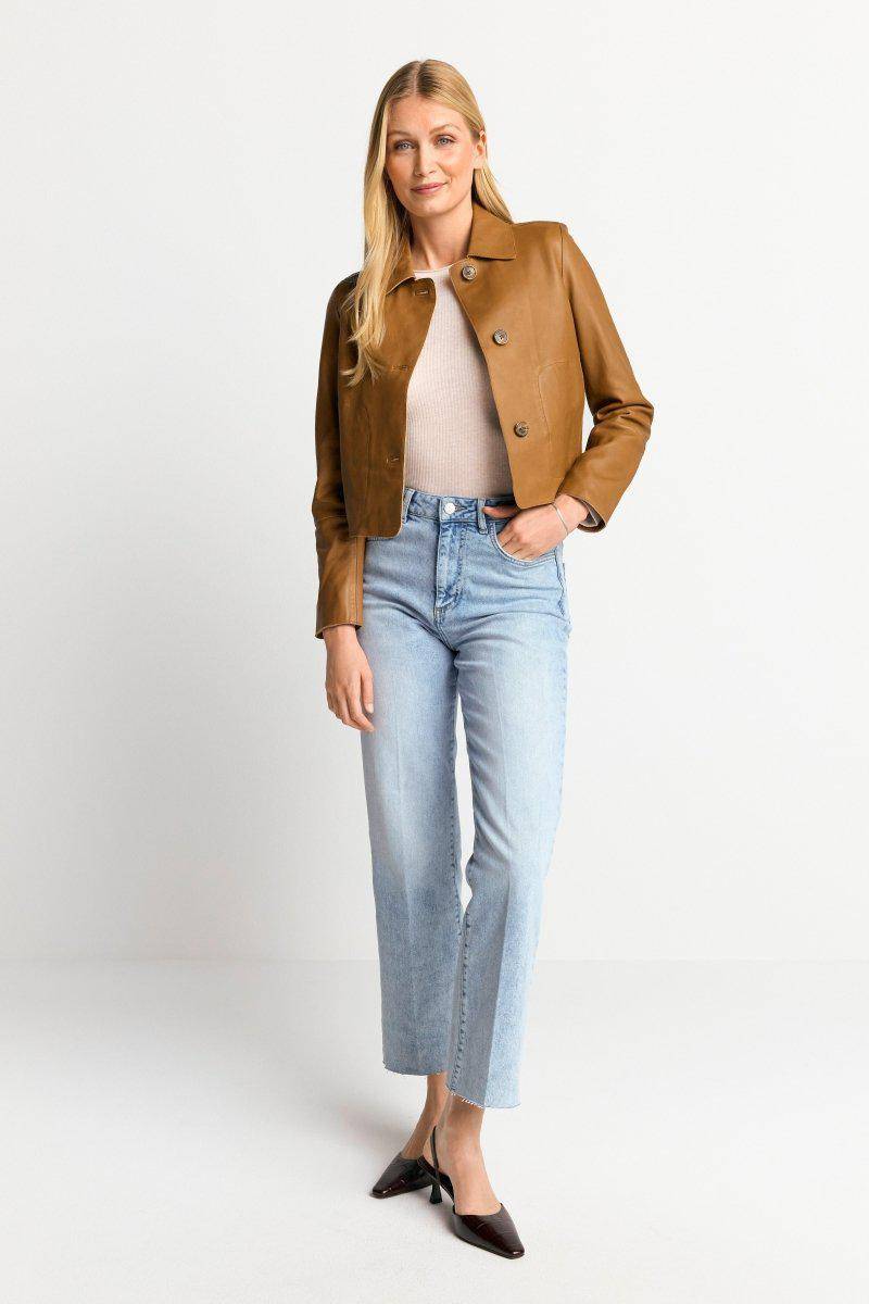 Eich & Royal Kurze Lederjacke Mit Kragen