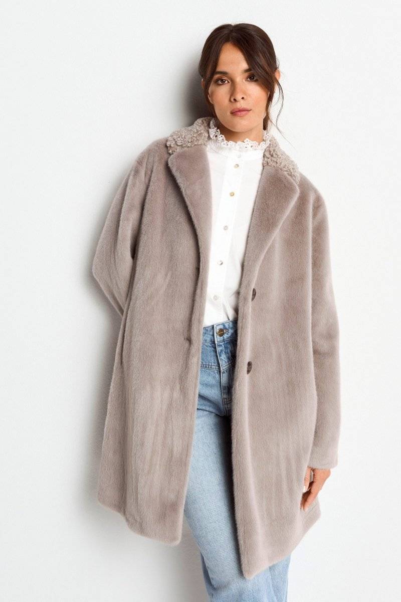 Eich & Royal Mantel Aus Weichem Fake Fur