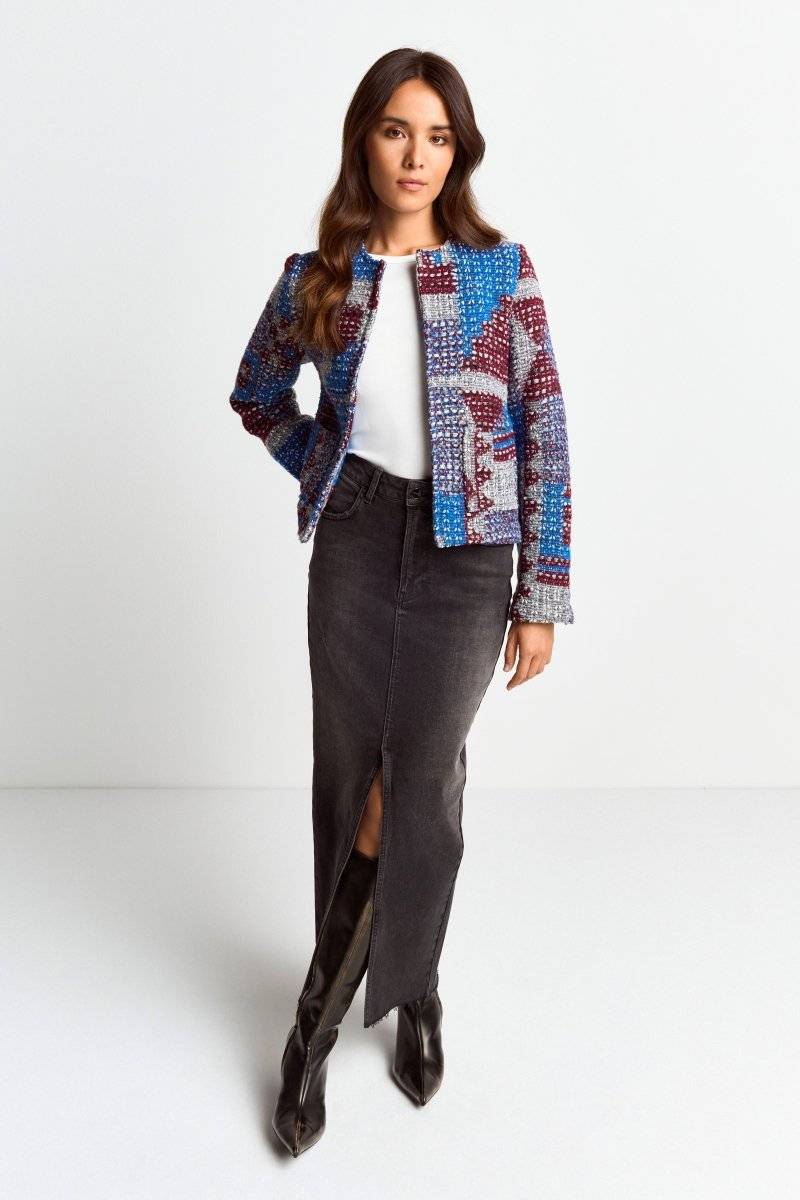 Eich & Royal Mehrfarbige Bouclé-Jacke