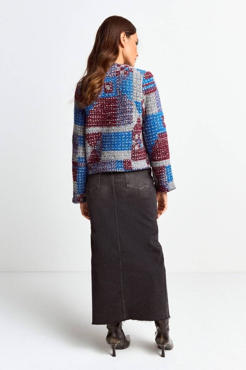 Eich & Royal Mehrfarbige Bouclé-Jacke