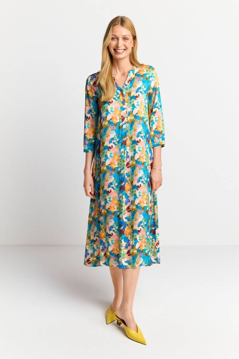 Eich & Royal Midikleid mit buntem Blumenprint